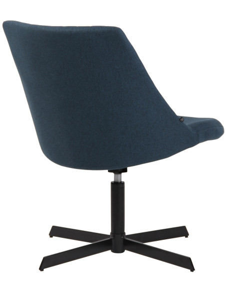 Fauteuil lounge bleu en tissu 63x71x79 cm Jider  - 4