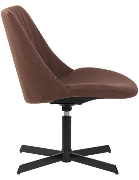 Fauteuil lounge marron chocolat en tissu 63x71x79 cm Jider  - 3
