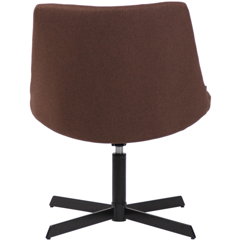 Fauteuil lounge marron chocolat en tissu 63x71x79 cm Jider  - 5