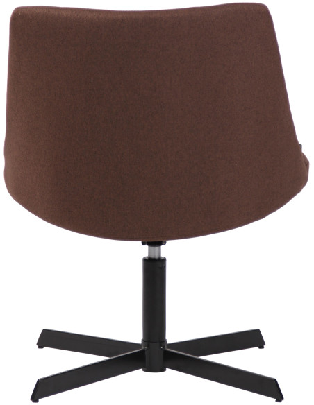 Fauteuil lounge marron chocolat en tissu 63x71x79 cm Jider  - 5