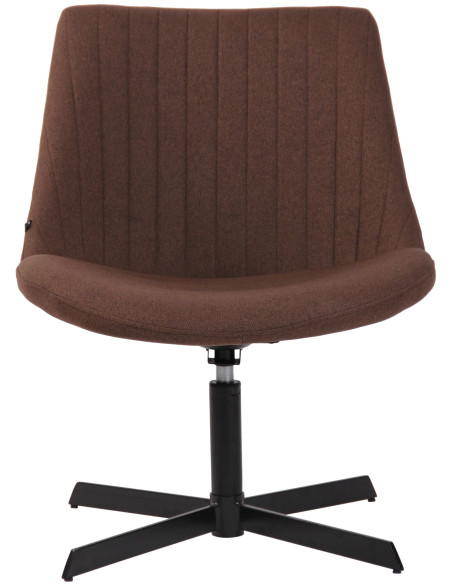 Fauteuil lounge marron chocolat en tissu 63x71x79 cm Jider  - 2