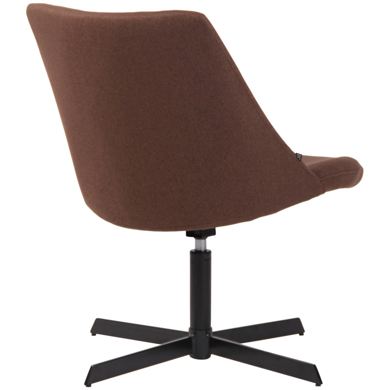 Fauteuil lounge marron chocolat en tissu 63x71x79 cm Jider  - 4