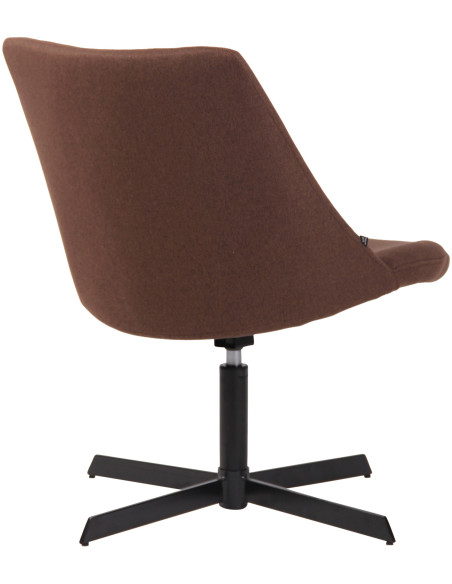 Fauteuil lounge marron chocolat en tissu 63x71x79 cm Jider  - 4