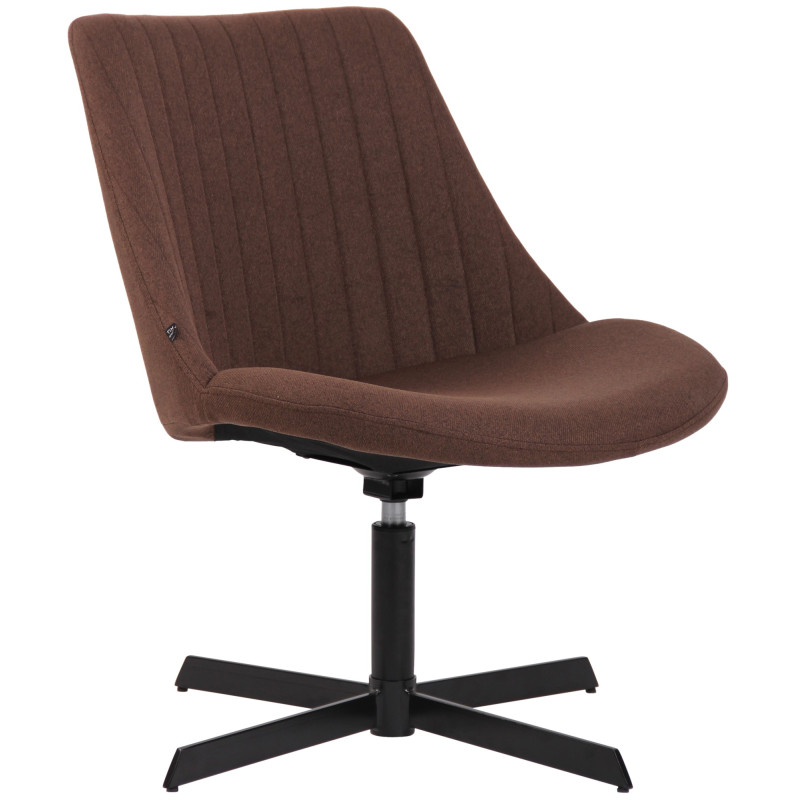 Fauteuil lounge marron chocolat en tissu 63x71x79 cm Jider  - 1