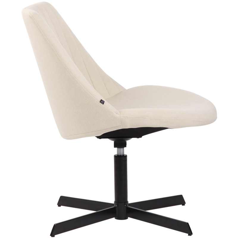 Fauteuil lounge crème en tissu 63x71x79 cm Jider  - 3