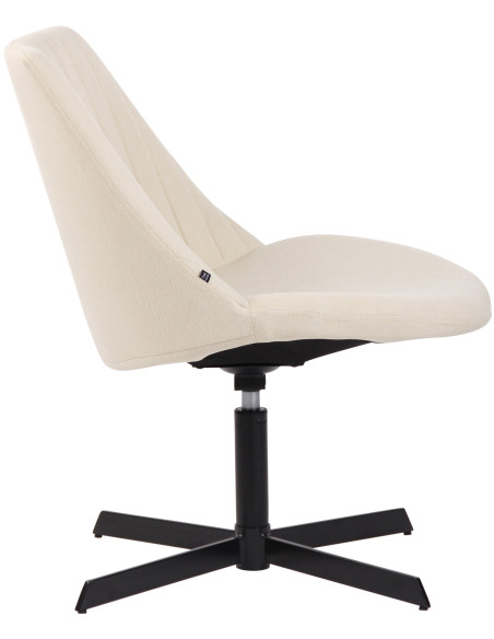 Fauteuil lounge crème en tissu 63x71x79 cm Jider  - 3