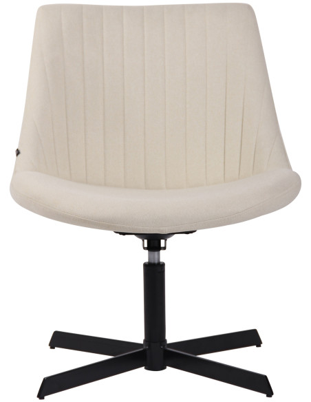 Fauteuil lounge crème en tissu 63x71x79 cm Jider  - 2