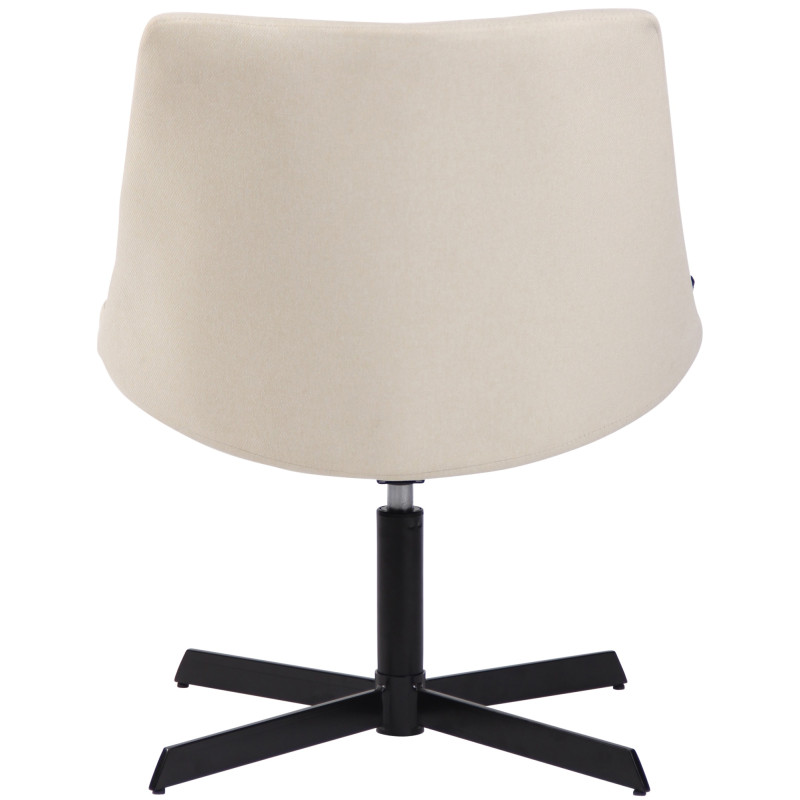 Fauteuil lounge crème en tissu 63x71x79 cm Jider  - 5