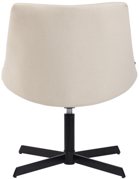 Fauteuil lounge crème en tissu 63x71x79 cm Jider  - 5