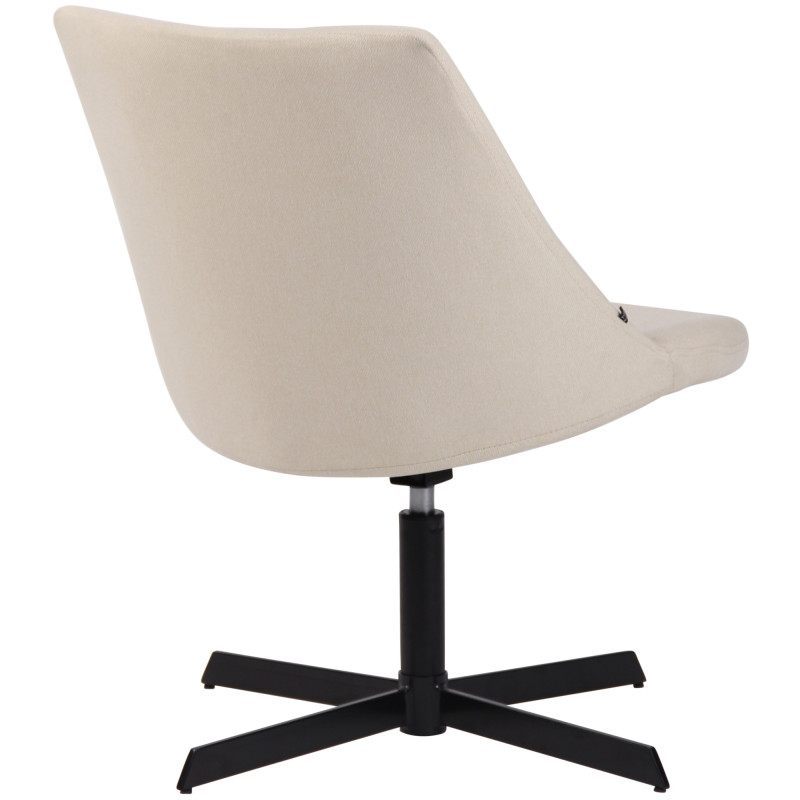Fauteuil lounge crème en tissu 63x71x79 cm Jider  - 4