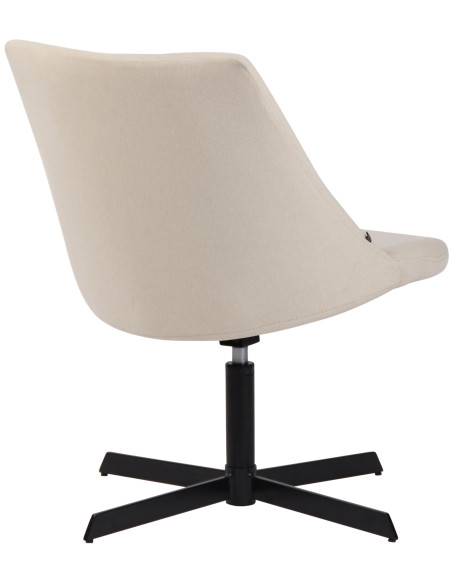 Fauteuil lounge crème en tissu 63x71x79 cm Jider  - 4