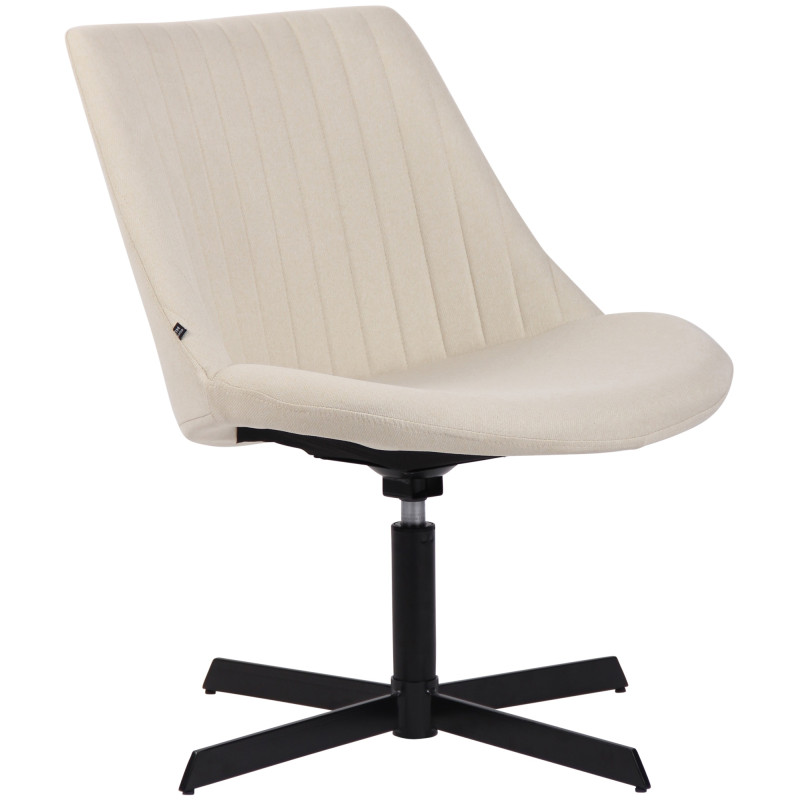 Fauteuil lounge crème en tissu 63x71x79 cm Jider  - 1