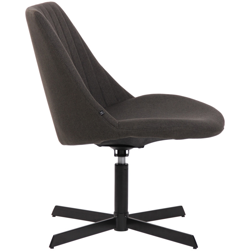 Fauteuil lounge gris anthracite en tissu 63x71x79 cm Jider  - 3