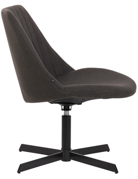Fauteuil lounge gris anthracite en tissu 63x71x79 cm Jider  - 3