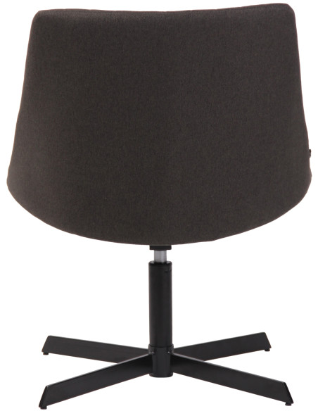 Fauteuil lounge gris anthracite en tissu 63x71x79 cm Jider  - 5
