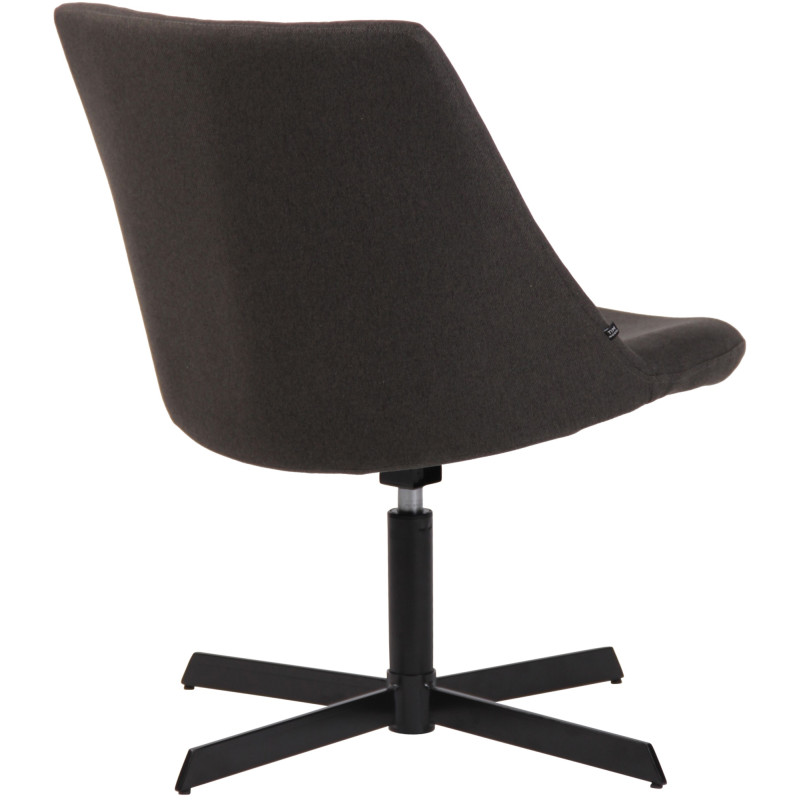 Fauteuil lounge gris anthracite en tissu 63x71x79 cm Jider  - 4