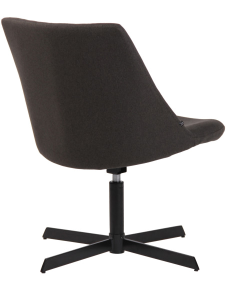 Fauteuil lounge gris anthracite en tissu 63x71x79 cm Jider  - 4