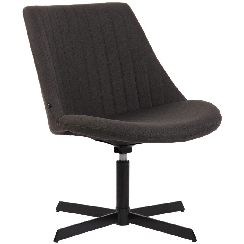 Fauteuil lounge gris anthracite en tissu 63x71x79 cm Jider  - 1