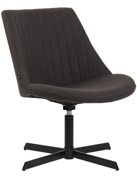 Fauteuil lounge gris anthracite en tissu 63x71x79 cm Jider  - 1