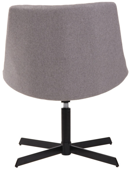 Fauteuil lounge gris en tissu 63x71x79 cm Jider  - 5