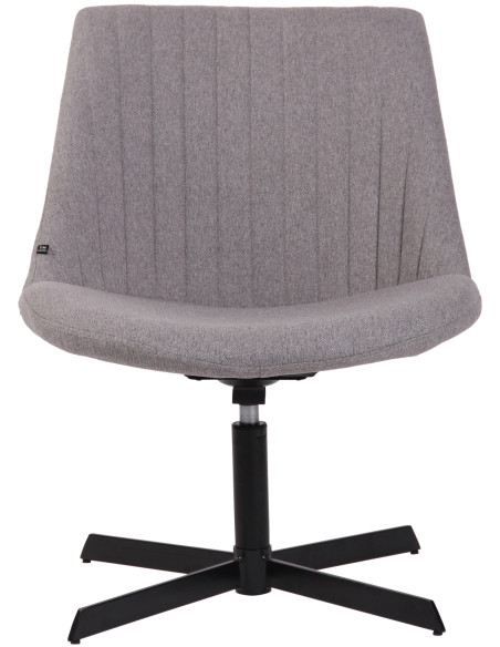 Fauteuil lounge gris en tissu 63x71x79 cm Jider  - 2