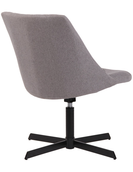 Fauteuil lounge gris en tissu 63x71x79 cm Jider  - 4