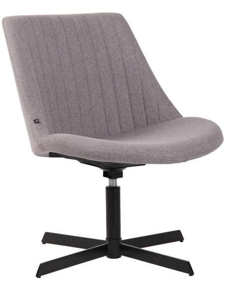 Fauteuil lounge gris en tissu 63x71x79 cm Jider  - 1
