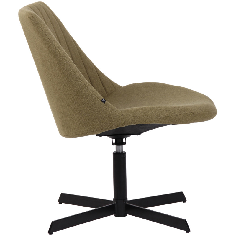 Fauteuil lounge vert olive en tissu 63x71x79 cm Jider  - 3