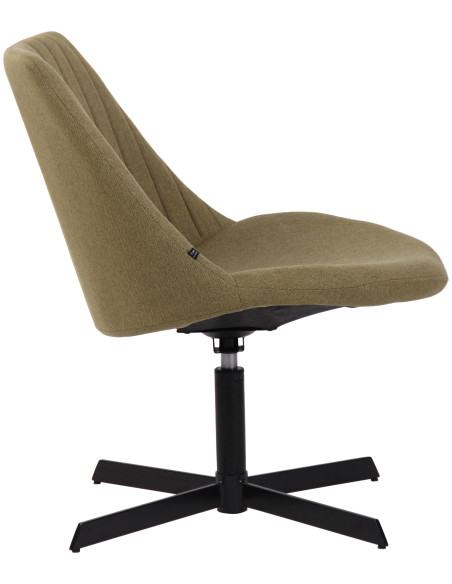 Fauteuil lounge vert olive en tissu 63x71x79 cm Jider  - 3