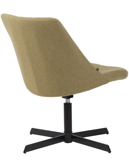 Fauteuil lounge vert olive en tissu 63x71x79 cm Jider  - 4