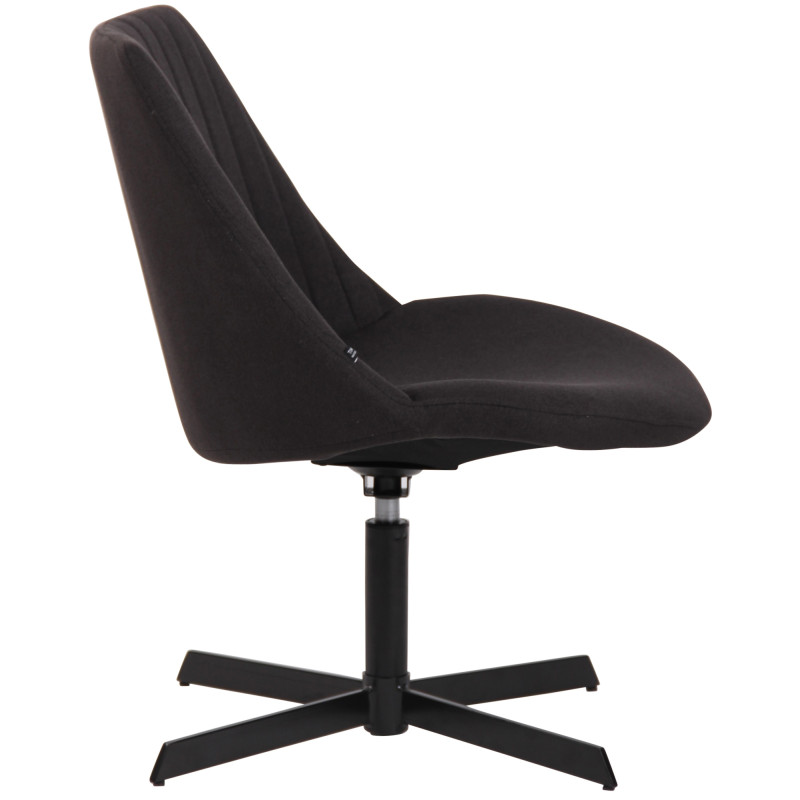 Fauteuil lounge noir contemporain en tissu 63x71x79 cm Jider  - 3