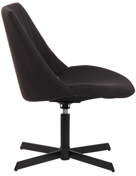 Fauteuil lounge noir contemporain en tissu 63x71x79 cm Jider  - 3