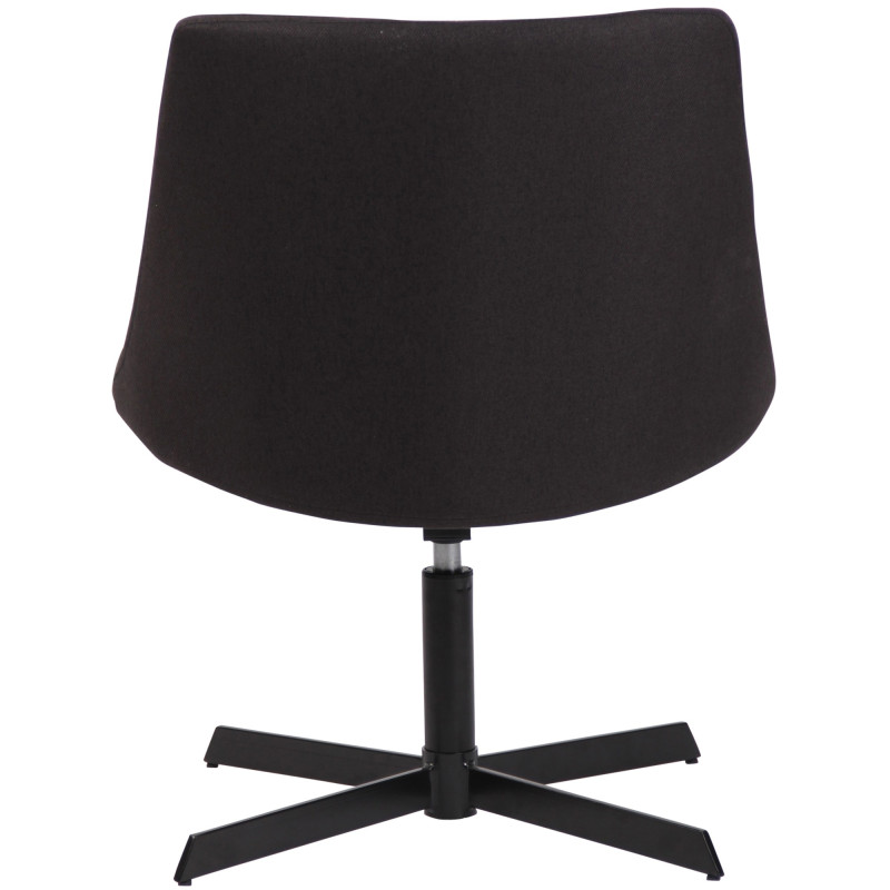 Fauteuil lounge noir contemporain en tissu 63x71x79 cm Jider  - 5