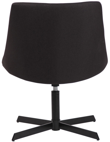 Fauteuil lounge noir contemporain en tissu 63x71x79 cm Jider  - 5