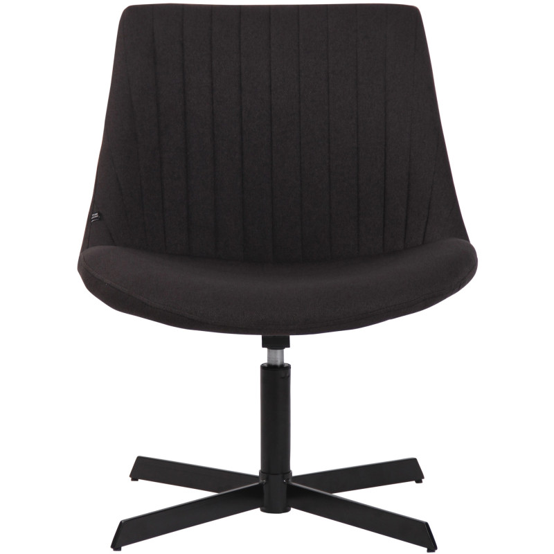 Fauteuil lounge noir contemporain en tissu 63x71x79 cm Jider  - 2