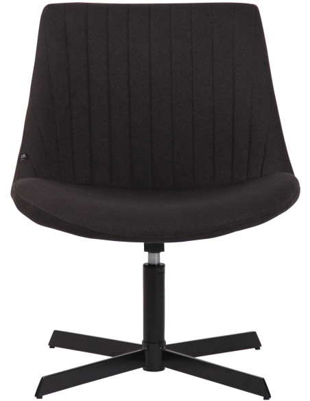Fauteuil lounge noir contemporain en tissu 63x71x79 cm Jider  - 2