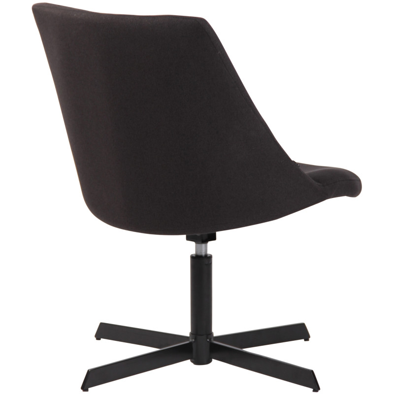 Fauteuil lounge noir contemporain en tissu 63x71x79 cm Jider  - 4
