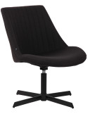 Fauteuil lounge noir contemporain en tissu 63x71x79 cm Jider