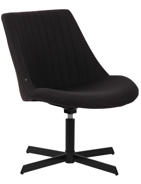 Fauteuil lounge noir contemporain en tissu 63x71x79 cm Jider  - 1