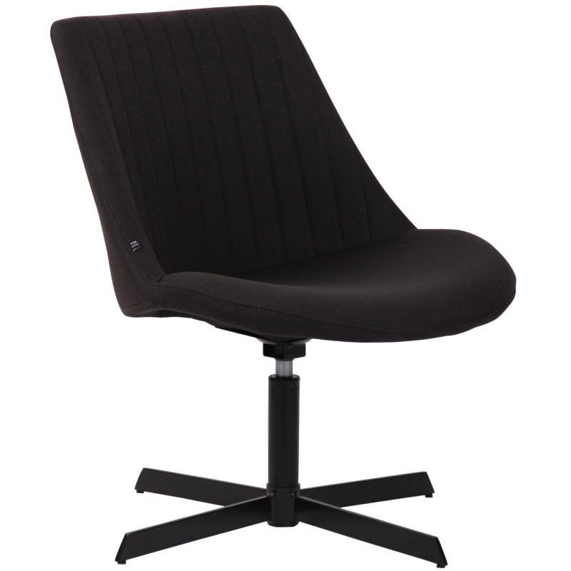 Fauteuil lounge noir contemporain en tissu 63x71x79 cm Jider  - 1