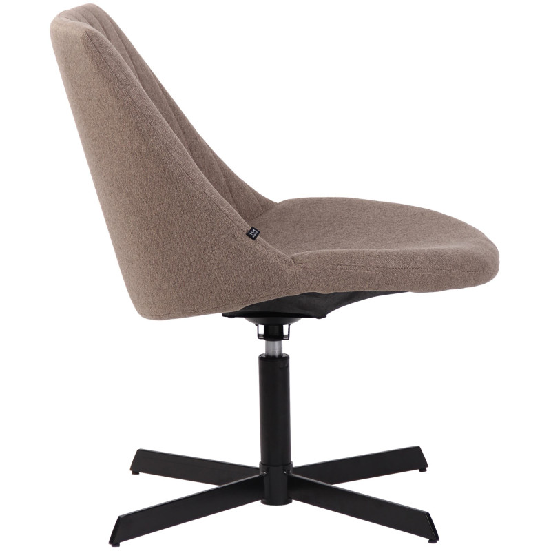 Fauteuil lounge taupe en tissu 63x71x79 cm Jider  - 3