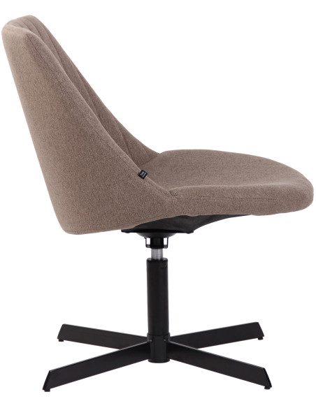 Fauteuil lounge taupe en tissu 63x71x79 cm Jider  - 3