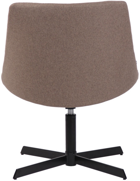 Fauteuil lounge taupe en tissu 63x71x79 cm Jider  - 5