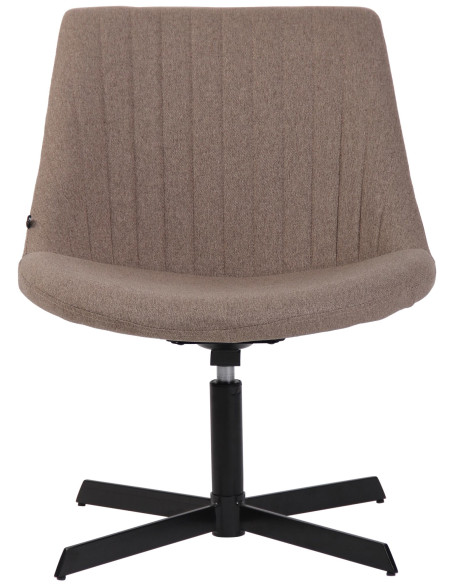 Fauteuil lounge taupe en tissu 63x71x79 cm Jider  - 2