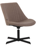 Fauteuil lounge taupe en tissu 63x71x79 cm Jider