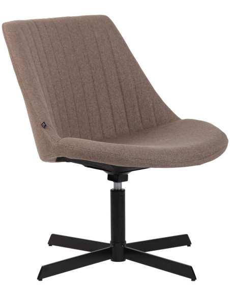 Fauteuil lounge taupe en tissu 63x71x79 cm Jider  - 1