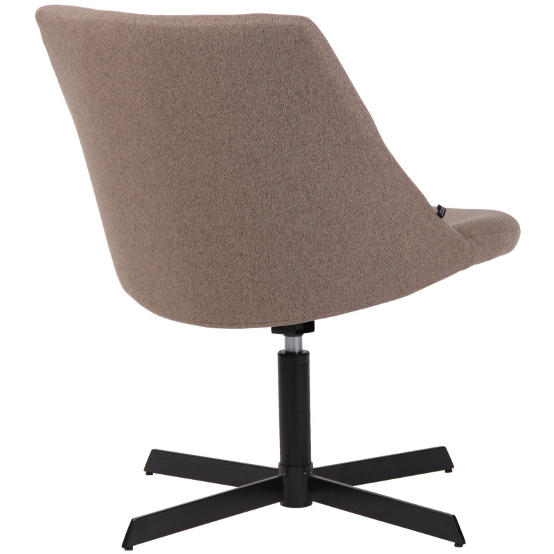Fauteuil lounge taupe en tissu 63x71x79 cm Jider  - 4