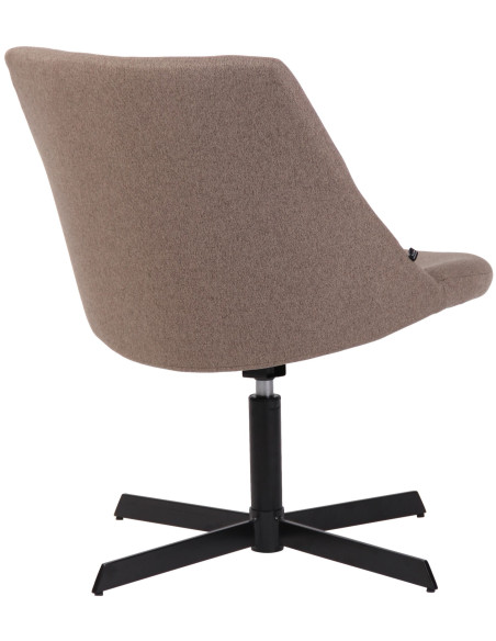Fauteuil lounge taupe en tissu 63x71x79 cm Jider  - 4