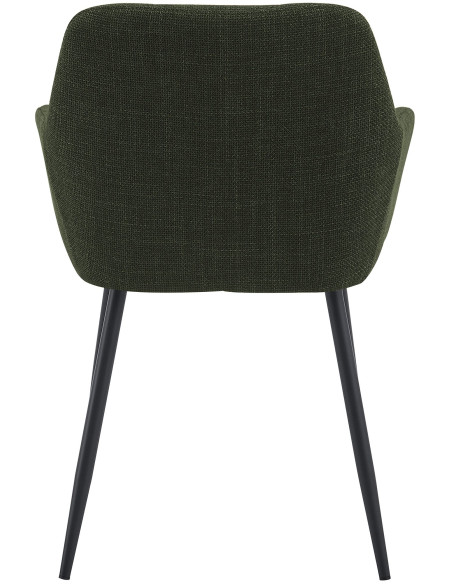 Chaise de salle à manger vert olive en tissu 57x60x85 cm Pemoa  - 5