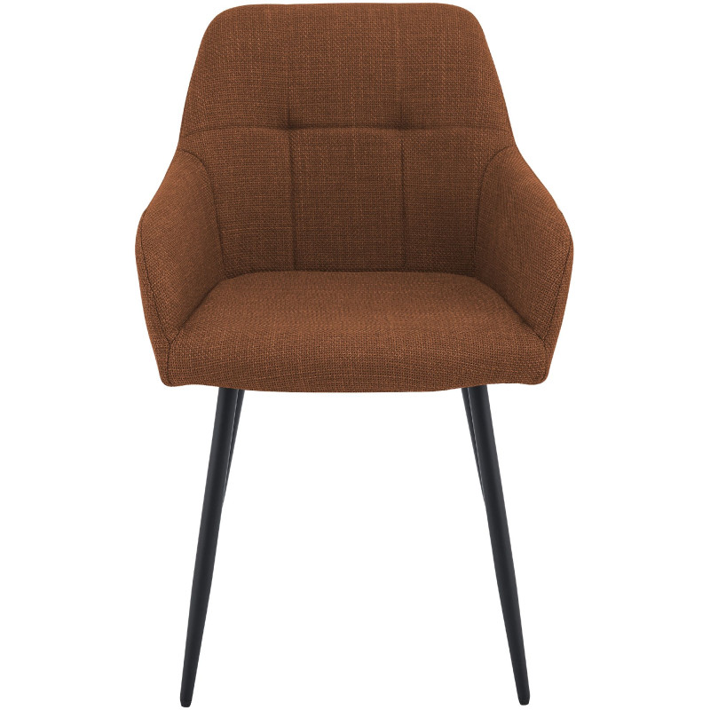 Chaise de salle à manger camel en tissu 57x60x85 cm Pemoa  - 2